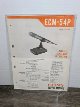 ECM-54P SONY Electret Condenser Microphone Service Manual