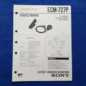 ECM-727P SONY Service Manual Paper Repair