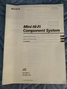 FH-B511 SONY Operating