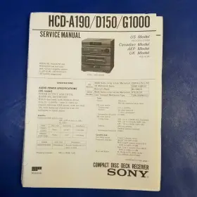 HCD-A190 SONY Service Manual