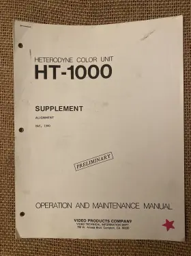 HT-1000 SONY Operation Manual