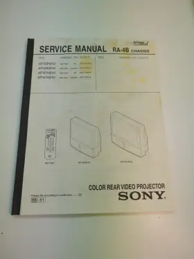 KP-53HS10 SONY Rear Video Projector Service Manual