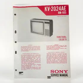 KV-2024AE SONY Trinitron Tv Service Manual