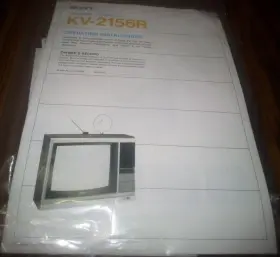 KV-2156R SONY Trinitron Tv Og Operating Schematics