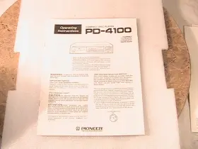 PD-4100 SONY Pioneer Disc Player Owners Manual