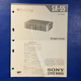SA-55 SONY Service Manual Paper Repair