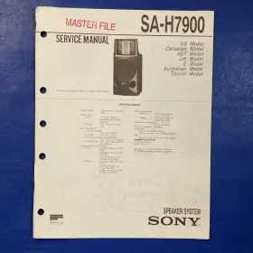 SA-H7900 SONY Service Manual Paper Repair