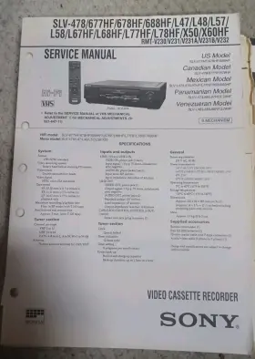 SLV-478-677HF678HF SONY Repair Service Manual