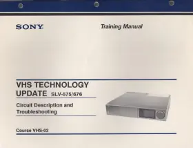 SLV-575-676 SONY Vhs Course Training Manual