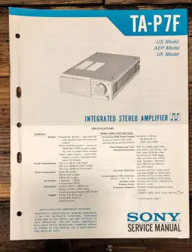 TA-P7F SONY Amplifier Service Manual