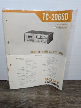 TC-106SD SONY Cassette Deck Service Manual Repair