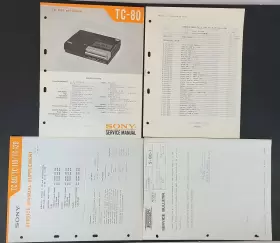 TC-80 SONY Cassette Recorder Service Manual Supplement