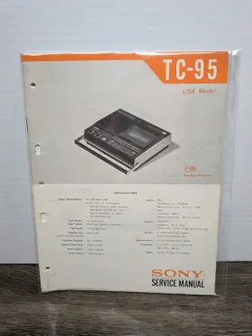 TC-95 SONY Cassette Service Manual Repair