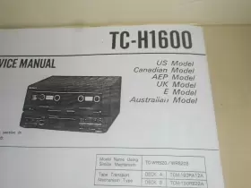 TC-H1600 SONY Stereo Cassette Deck Service Manual Schematics #2