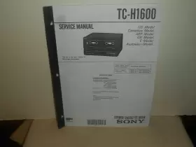 TC-H1600 SONY Stereo Cassette Deck Service Manual Schematics