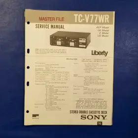 TC-V77WR SONY Service Manual Paper Repair