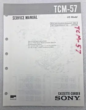 TCM-57 SONY Service Manual Repair Cassette Corder Walkman