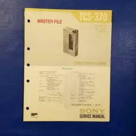 TCS-370 SONY Service Manual Paper Repair