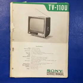 TV-110U SONY Service Manual Paper Repair