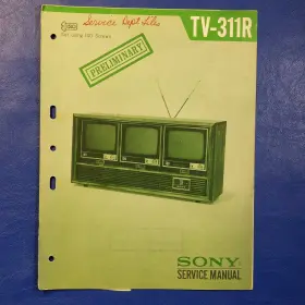TV-311R SONY Service Manual Paper Repair