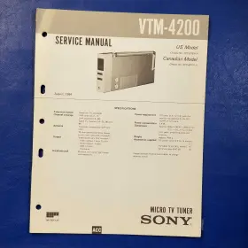 VTM-4200 SONY Service Manual Paper Repair