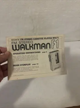 WM-F1 SONY Walkman Fm Stereo Cassette Player Radio Manual #2