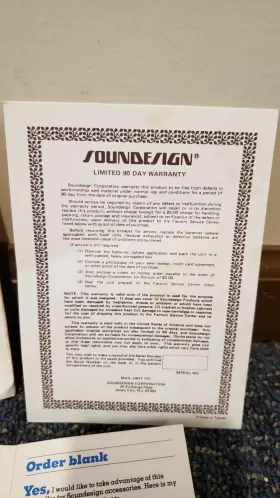 1055155 SOUNDESIGN Stereo Cassette Recorder Manual #3
