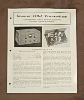 110-C STANCOR Transmitter Manual