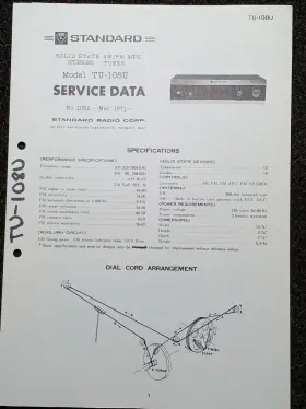 SR-T390 STANDARD RADIO CORP Tuner Service Manual