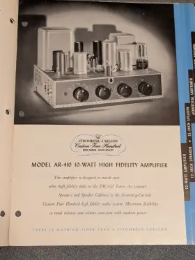 00001956 STROMBERG-CARLSON Catalog Fi Tube Amplifier Fm Am #3