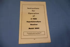 5002 SUPERHETERODYNE Operation Tube Receiver
