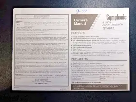 OEMN01522 SYMPHONIC Owners Manual Television