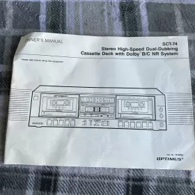 SCT-74 TANDY Scarce Optimus Stereo High Dual Dubbing Cassette