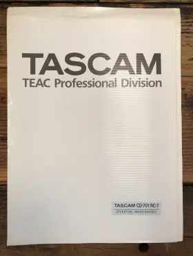 CD-701 TASCAM Reel User Manual
