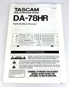 DA-78HR TASCAM Manual Data Sheets Audio