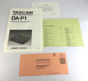 DA-P1 TASCAM Manual Brochure Data Sheets Audio Handouts