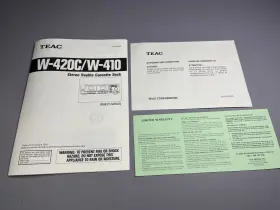 0491-M-0529A TEAC Stereo Double Cassette Deck Owners Manual