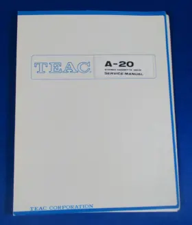 A-20S TEAC Stereo Cassette Deck Service Manual Repair