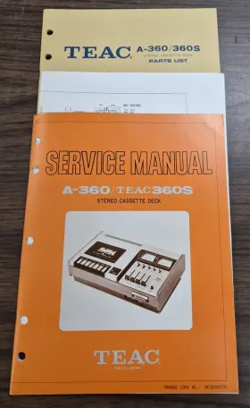 A-360 TEAC Cassette Service Manual