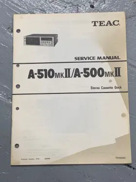 A-510 TEAC Mkii Cassette Deck Service Manual