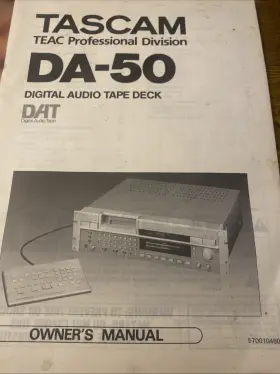 DA-50 TEAC Owners Manual Tascam Digital Audio