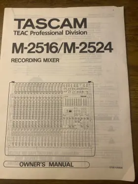M-2516 TEAC Owners Manual Tascam Pro Mixer