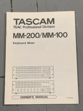 MM-100 TEAC Tascam Mixer Owners Manual