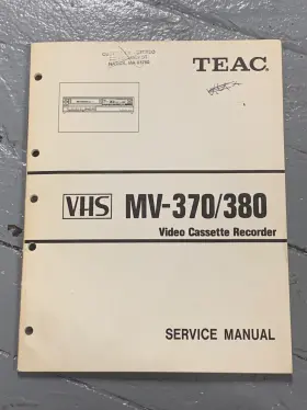 MV-370-380 TEAC Vcr Service Manual