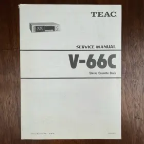 TDW660 TEAC Stereo Cassette Deck Service Manual