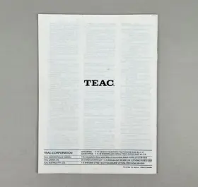 W-660R-W-460C TEAC Stereo Double Cassette Deck Owners Manual #3