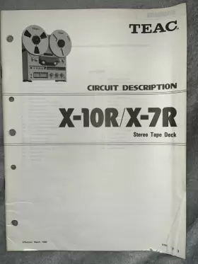 X-10R TEAC Stereo Tape Deck Service Manual