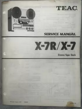 X-7R TEAC Stereo Tape Deck Service Manual
