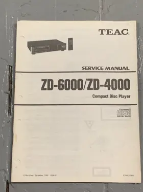 ZD-6000 TEAC Cd Player Service Manual