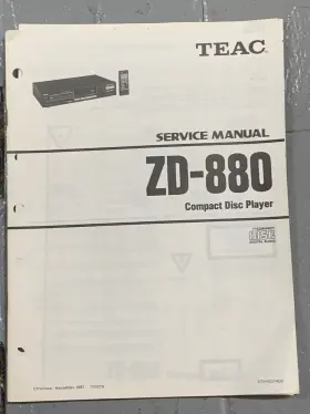 ZD-880 TEAC Cd Player Service Manual